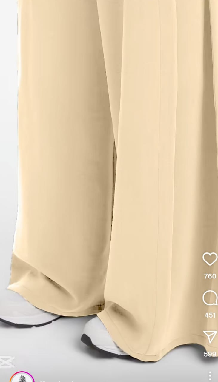 Pantalon large uni avec ceinture