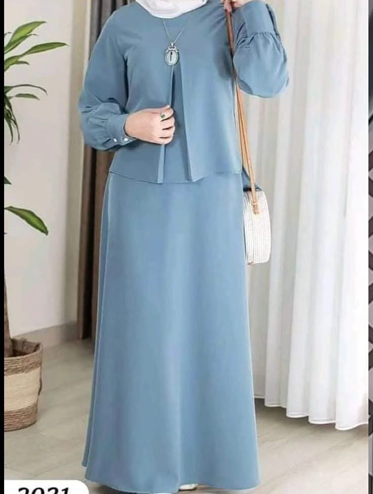 L'Ensemble "Saphira" – Robe Longue Modest Fashion Style 2-Pièce