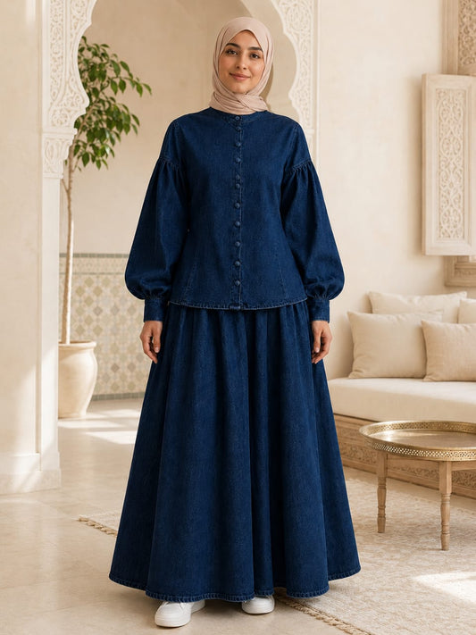 Ensemble jeans évasé - vue trois quarts