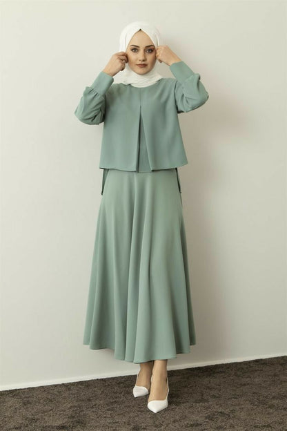 L'Ensemble "Saphira" – Robe Longue Modest Fashion Style 2-Pièce